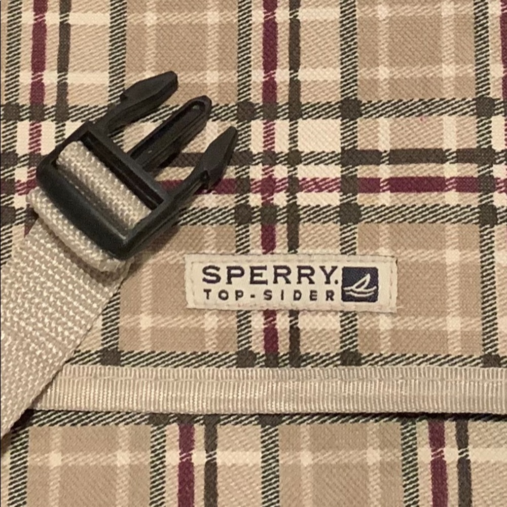 Plaid Sperry Top Side side satchel bag